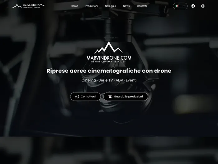 Marvin Drone: Il sito di un servizio di riprese aeree cinematografiche con drone per cinema, serie TV, pubblicità ed eventi.